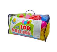 Sacca 100 Palline Ø 6 cm in Plastica Morbida Multicolore