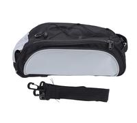 Sacca a portata di ciclo con spalla cinghia 600d in poliestere resistente all'acqua resistente a a forma di cerniera a forma di cerniera a 2 vie Riflettimento Piccolo rack (Grigio nero)