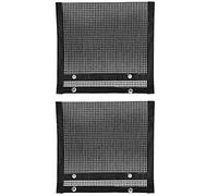 Sacca a rete griglie non bastoncino a temperatura ad alta temperatura borse da forno per griglie verdure per verdure per carne di pesce pizza nera 27x22cm 2pcs