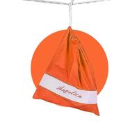 Sacca Asilo con Nome - Zaino Palestra Personalizzato per Bambina e Bambino - Idea Regalo Zainetto (ARANCIONE)