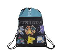 Marchi CyP - Zaino Pokémon, Sacco, Borsa con lacci, Geo, Nero, Prodotto ufficiale