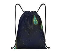 Sacca con Cordoncino Beautiful Bottle of Under The Night Sky Print Borsa con Cordoncino Moda Gym Sack Viaggi per Yoga Escursionismo Scuola