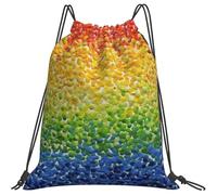 Sacca con Coulisse 36x42cm, Best Rainbow Zaino Borsa Impermeabile Durevole Borse Sportive Unisex, per Escursionismo, Arrampicata, Festa