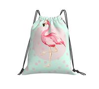 Sacca con Coulisse 36x42cm, Cute Flamingos Zaino per Bambini Durevole di Grande capacità Borsa Nuoto, per Uomo, Escursionismo, Donna