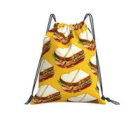 Sacca con Coulisse 36x42cm, Ham Sandwich Zaino per Bambini di Grande capacità Multifunzione Borsa Nuoto, per Compleanno, Escursionismo, Spiaggia