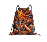 Sacca con Coulisse 36x42cm, Hot Dogs On The Grill Zaino Borsa Durevole Multifunzione Borsa Nuoto, per Escursionismo, Uomo, Donna
