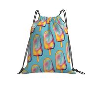 Sacca con Coulisse 36x42cm, Rainbow Popsicle Sacca Ginnastica Impermeabile di Grande capacità Borsa da Spiaggia, per Arrampicata, Uomo, Scuola