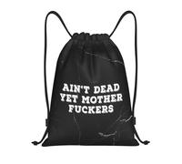 Sacca con Coulisse Ain't Dead Yet Mother Fuckers Sacche da Palestra Durevole Impermeabile Coulisse Tasche, per Ciclismo, Yoga, Festa, 36x42cm