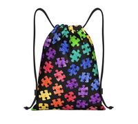 Sacca con Coulisse Autism Awareness Pattern Sacca Ginnastica Impermeabile Multifunzione Borsa da Ginnastica, per Palestra, Festa, Uomo, 36x42cm