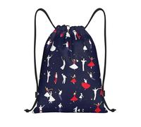Sacca con Coulisse Ballroom Dance Pattern Print Zaino Borsa Impermeabile di Grande capacità Borsa per La Scuola, per Uomo, Escursionismo, Donna, 36x42cm