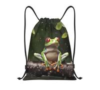 Sacca con Coulisse Peace Tree Frog Sacca Sportiva Palestra Durevole Multifunzione Borsa Nuoto, per Uomo, Festa, Ciclismo, 36x42cm