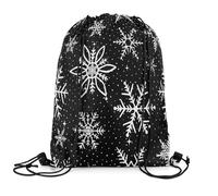 Sacca con Coulisse Snowflake Unisex Borsa da Ginnastica Resistente Sacca Zainetto per Calcio Donna Viaggio 39X46Cm