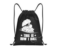 Sacca con Coulisse This Is How I Roll Train Sacca Ginnastica Impermeabile Durevole Coulisse Tasche, per Donna, Escursionismo, Arrampicata, 36x42cm