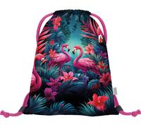 Baagl Sacca da ginnastica per ragazze e donne - Borsa per scarpe, scuola e asilo, borsa sportiva, zaino sportivo (fenicotteri)
