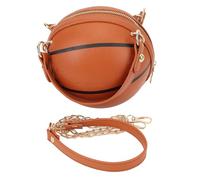 Sacca da basket da pallacanestro alla moda a forma di palla da palla da palla a forma di tela per spalla a spalla una borsa per spalla per viaggi per la shopping sport sport in (Marrone)