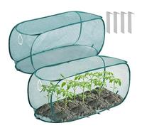 Sacca da giardino per verdure 2 pezzi pop-up in nylon rete a maglia | Copertura per protezione delle piante per letto da giardino per uso interno, uso esterno, serra, cortile