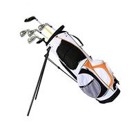 Sacca da golf for bambini for ragazzi e ragazze, borsa leggera portatile con doppia tracolla, junior(Orange,Ages 13 16)