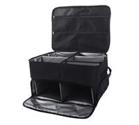 Sacca da golf pieghevole portatile con scomparti di ventilazione indipendenti, PVC rinforzato e tessuto antistrappo, 42 x 27 x 15 cm, nero