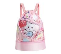 Sacca da nuoto per bambini, separazione da asciutto e bagnato, zaino da piscina con, design a cartoni animati, con coulisse, per nuoto, spiaggia, per ragazzi, ragazze, adolescenti, viaggi