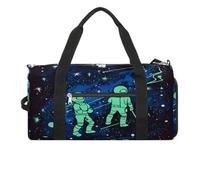 Sacca da palestra che si illumina al buio, per donne e uomini, zaino da palestra con scomparto per scarpe riutilizzabile, mini borsa da palestra, si illumina al buio, taglia unica