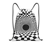 Sacca da Palestra Visual Illusion Pattern Zainetto A Sacca Grande capacità Borsa con Coulisse Leggero Borsa di Sportiva per Palestra Calcio Sport 36X42Cm