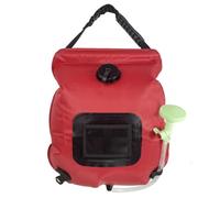 Sacca Doccia Solare e con Termometro , Rosso , size to 9 | Capacità , Sacca da Doccia Solare, Trasportabile, Serbatoio Acqua Portatile con Tubo, per Escursioni, Campeggiatori