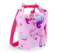 Sacca Impermeabile Mare da Bambina con Sirena Unicorno Borsa Mare Spiaggia Rosa