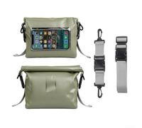 Sacca Impermeabile Pesca Vita Chiusura Roll-Top PVC | Multi-tasche organizzate, spazio per esche e telefono, profondità 16cm, per accesso durante l'uso(Green)