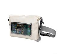 Sacca Impermeabile Pesca Vita Chiusura Roll-Top PVC | Multi-tasche organizzate, spazio per esche e telefono, profondità 16cm, per accesso durante l'uso(white)