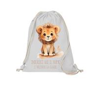 Sacca in cotone di colore bianco con varie grafiche animaletti personalizzabile con nome e classe Sacchetta Porta Cambio Asilo Elementari Personalizzata riutilizzabile gita borsa cm 33x44