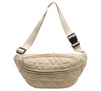 Sacca in vita trapuntata juchrzey sacca cassetta for cassa regolabile cinturino alla moda macinetto di capacità di imbracatura a traversa chiusura for zip for l'autunno inverno (beige)