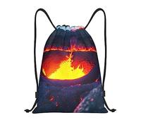 Sacca Kilauea Volcano Print Borsa Coulisse Unisex Gym Sack Donna per Shopping Bambino Uomo