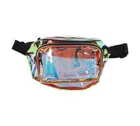 Sacca per cintura in cintura a pacchetto di fiocco trasparente trasparente unisex regolabile in PVC impermeabile lucido per viaggi in camicia da cammino da camminata per le