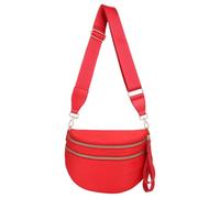 Sacca per cucciolo con cerniera con cerniera in gamba in nylon Lyeaa Spaziosa borsa a tracolla per donne (rosso)