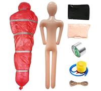 Sacca per Halloween, decorazione gonfiabile, per cadaveri, colore nero, decorazione spaventosa, per esterni, sacrificio morto, decorazione da giardino, gonfiabile, corpo finto per vittime morti (rosso