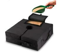 Sacca per pesi con base per ombrellone, fino a 41 kg, base quadrata per ombrello, rimovibile, di sicurezza, per esterni, patio, resistente alle intemperie, borsa di sabbia per esterni