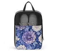 Sacca per scarpe da golf con fiori di dalia, colore viola, lavanda, per uso quotidiano, anti-polvere, porta scarpe da golf