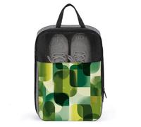 Sacca per scarpe da golf con forme verdi e chartreuse, per viaggi e uso quotidiano, anti-polvere, porta scarpe da golf