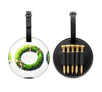 Sacca portaoggetti per tee da golf con ghirlanda verde smeraldo, facile da trasportare e più efficiente nel giocare a golf