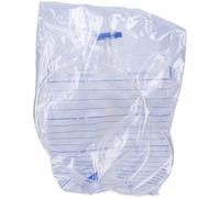 Sacca raccolta urina da letto in pvc non sterile volume 2 litri tubo lunghezza 130 cm con scarico e valvola antireflusso