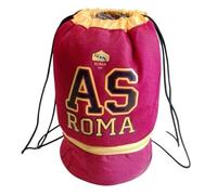Sacca Roma Tifosi Giallorossi Dim. 35 x 25 cm - Doppio scomparto Compatta e Versatile, Ideale per Palestra, Scuola, Viaggi, Portamerenda, Idea Regalo Bambini e Ragazzi + omaggio portachiave calcio