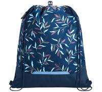 coocazoo Sacca da palestra con scomparto con cerniera e coulisse, elementi riflettenti, fibbia per fissaggio allo zaino scolastico, 10 litri, a partire dalla 3a classe, Boho Glam - Blu, Boho Glam