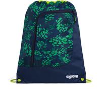 ergobag Prime Gym Bag practica Sacca Sportiva, 11 litro, può Essere fissato allo Zaino, con Tasca Frontale FireBear Dragon - Verde