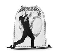 Sacca Sportiva Baseball Game Baseball Player Geometry Lines Zaino con Coulisse Portaoggetti Sacche Sportive Sport Borsa con Coulisse per Escursionismo Scuola Viaggi 36X42CM