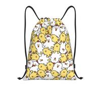 Sacca Sportiva Classic Cartoon Cute Chicken Zaino con Coulisse Unisex Sacche Sportive Fashion Gym Sack per Palestra Viaggi Scuola 36X42CM