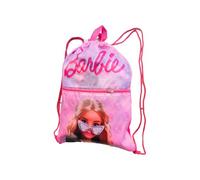 Sacca Sportiva con manici e tasca per Bambino, Borsa Coulisse Zaino per Asilo, Palestra, Piscina, Viaggio, Portascarpe (per BARBIE)