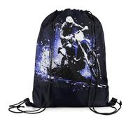 Sacca Sportiva Dirt Bike Motorbike Racing Motocross Rider Extreme Cool Motocross Zaino con Coulisse Sport Gym Sack Unisex Borsa con Coulisse per Palestra Scuola Escursionismo 36X42CM