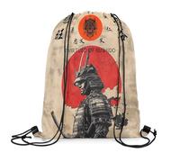Sacca Sportiva Japanese Samurai Sunset Warrior Bushido Virtue Zaino con Coulisse Sport Sacche Sportive Portaoggetti Borsa con Coulisse per Viaggi Escursionismo Palestra 36X42CM