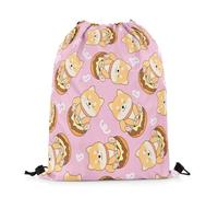 Sacca Sportiva Kawaii Dog,Japanese Cartoon Style,Sweet Donut Dessert Zaino con Coulisse Sport Drawstring Bag Impermeabile Gym Sack per Scuola Escursionismo Viaggi