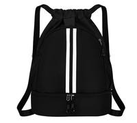 Sacca Sportiva Palestra Con Coulisse Zaino Sportivo Regolabile Borsa Palestra Sportiva Impermeabile Zaino Sportivo Con Coulisse Borsa per Palla Sportiva per Palestra,Scuola,Nuoto,Yoga, Spiaggia,Nero